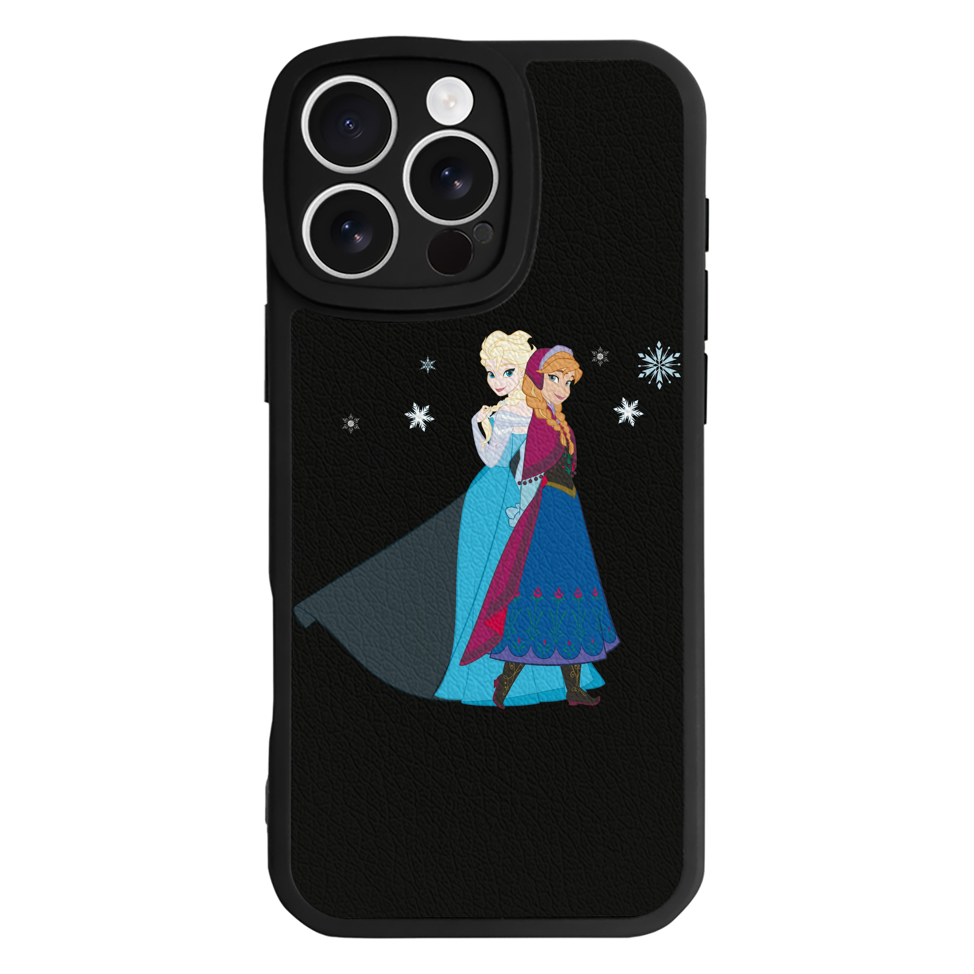 （画像用） アナと雪の女王 アンナ エルサ Frozen Anna Elsa 【iPhone 16シリーズ対応】シリコンスマホケース（レザー調） 材質：シリコン